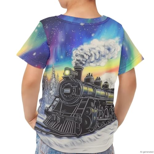 Image of WELLFLYHOM Kids Tshirts Girls Boys Short Sleeve Crewneck Tees Shirts Casual Sport Pullover Tops Size 3-16 Years