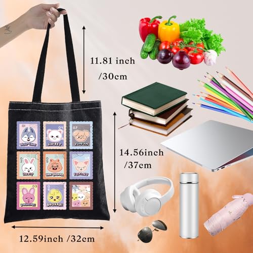 BWWKTOP Pop Music Group Canvas Tote Bag Korean Pop Music Gifts Boy Band Shoulder Bag miniatura 4