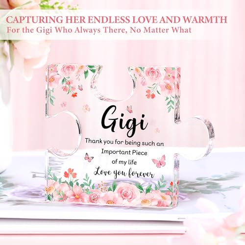 Image of Gigi Gifts for Grandma Best Gigi Ever Gifts for Gigis Birthday Gift Set for Women from Grandkids Personalized Gigis Gift Ideas for Mothers Day Christmas Happy Birthday with 16oz Glass Cup, Canvas Bag