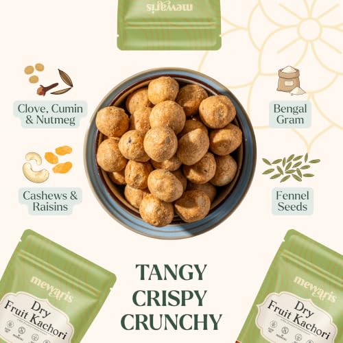 Image of MEWARIS Dry Fruit Kachori | Sweet & Spicy Indian Snack | Chatpata Tea-Time Munching for Adults | Ready to Eat Traditional Snack | 200g Pack of 1