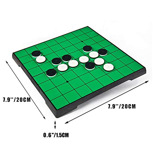 Mini Reversi Juego de Mesa Magnético Plegable Viaje miniatura 5