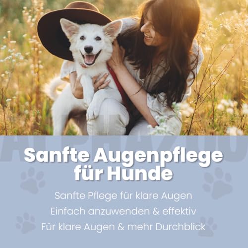 alphazoo Augenpflege Durchblick für Hunde 100 ml – mit Mandelöl, Aloe Vera & Kamille. Sanfte, alkoholfreie Pflege zur Reinigung empfindlicher Augenpartien. Unterstützt Hygiene & Wohlbefinden.