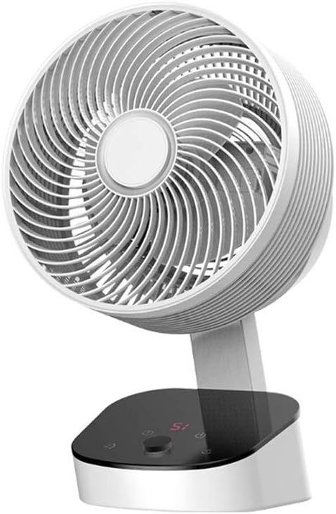 HANSHAN Ventiladores de sobremesa Portátiles del Aire del Ventilador de circulación, 3 velocidades del Ventilador, 7,5 HR On/Off Timer, ≤40db Modo silencioso, LED Display & Remote Control de venti
