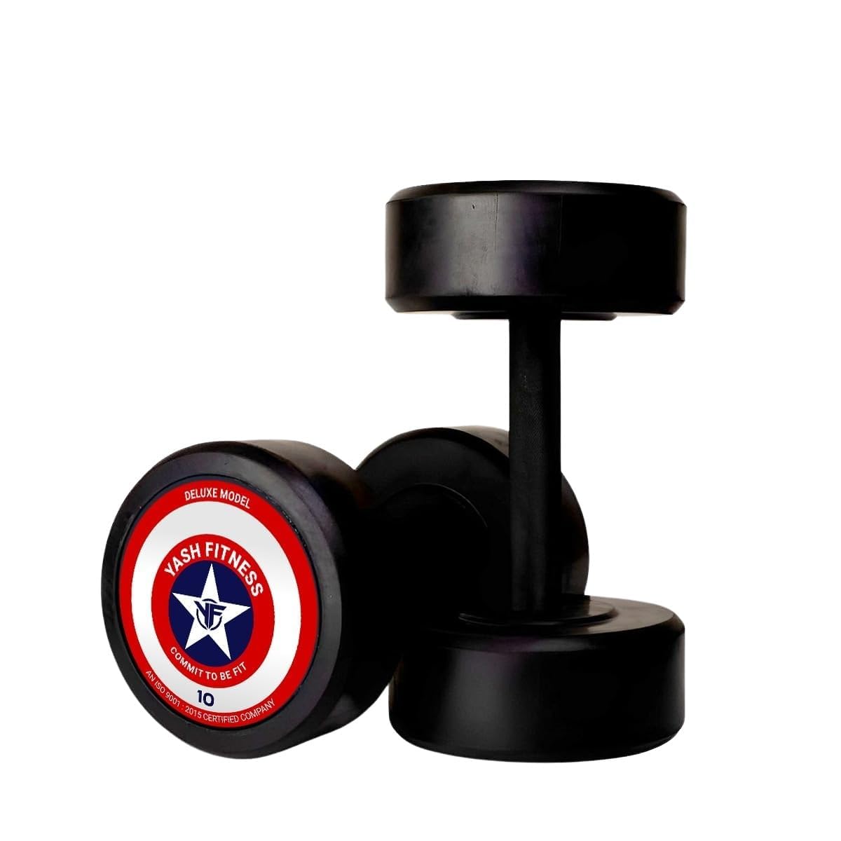 yfit YASH FITNESS Rubber Fixed Weight Dumbbell, Pair of 10Kg (10Kg X 2) | Weight Dumbbell For Home Gym Workouts & Training, Gym Equipment Dumbbells Set | Dumbbells Weights for Men & Women (10)-picture-18