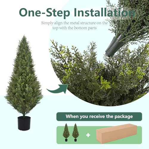 Plantas de hoja perenne artificiales de alta fidelidad estética y resistencia 4