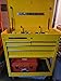 Roller Cart Tool Cabinet Storage Chest Box Glossy 4 Drawer 580 Lb. Capacity - Yellow