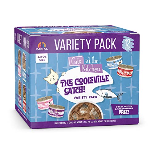 Weruva Cats in the Kitchen, The Coolsville Catch! Variety Pack, 3.2oz Can (Pack of 12)