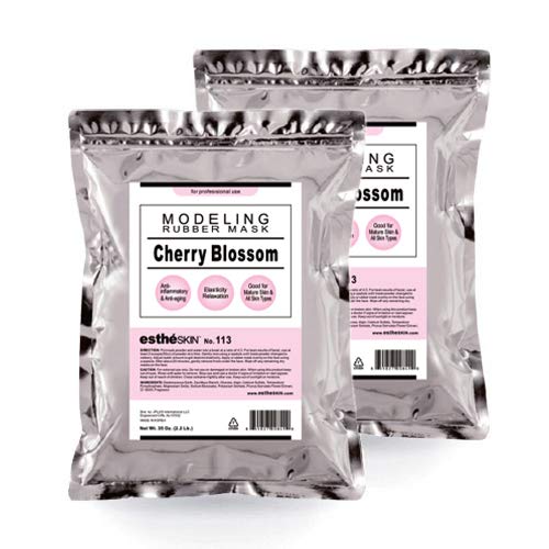 estheSKINNo.113 Cherry Blossom Modeling Mask Powder for Professional Facial Treatment, 35 Oz. (2 pack)