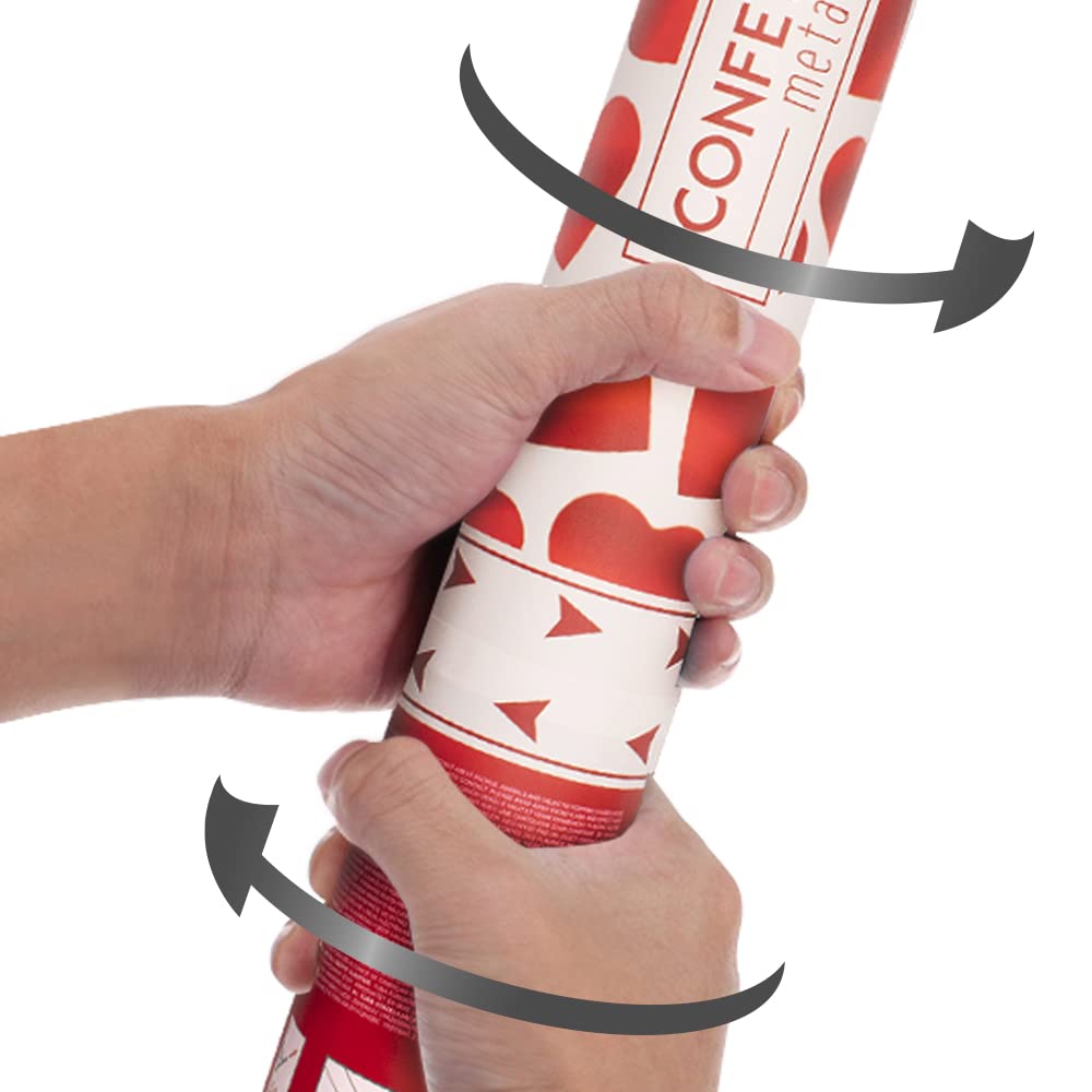 Sparacoriandoli A Cuore Rosso - 3 Pezzi Per Matrimoni, Feste E San Valentino, Effetto Cascata, 40cm - Foto 4