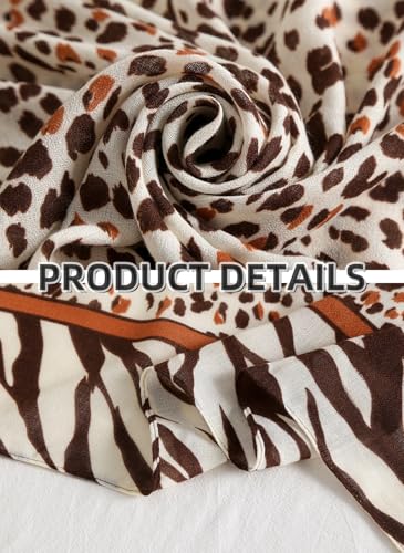 Belsen Leopard Lightweight Cotton Blend Scarf for Women Fashion Neck Scarves Shawl Wrap3