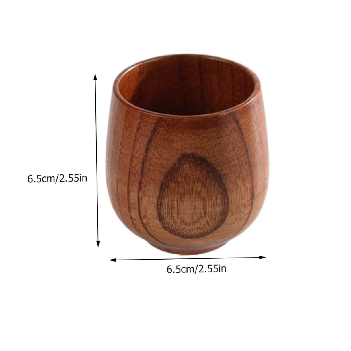 4 Stück Teiliges Multipurpose Holz tee Kaffeebecher Hitzebeständig Robust und Vielseitig für Zuhause Büro und Restaurant Natürliche Maserung Große Füllmenge Komfortabler Griff