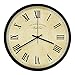 Horloge Murale de Style nostalgique Chiffres Romains Salon Art horloges Maison muet Tableaux muraux 12 Pouces Cadre Noir