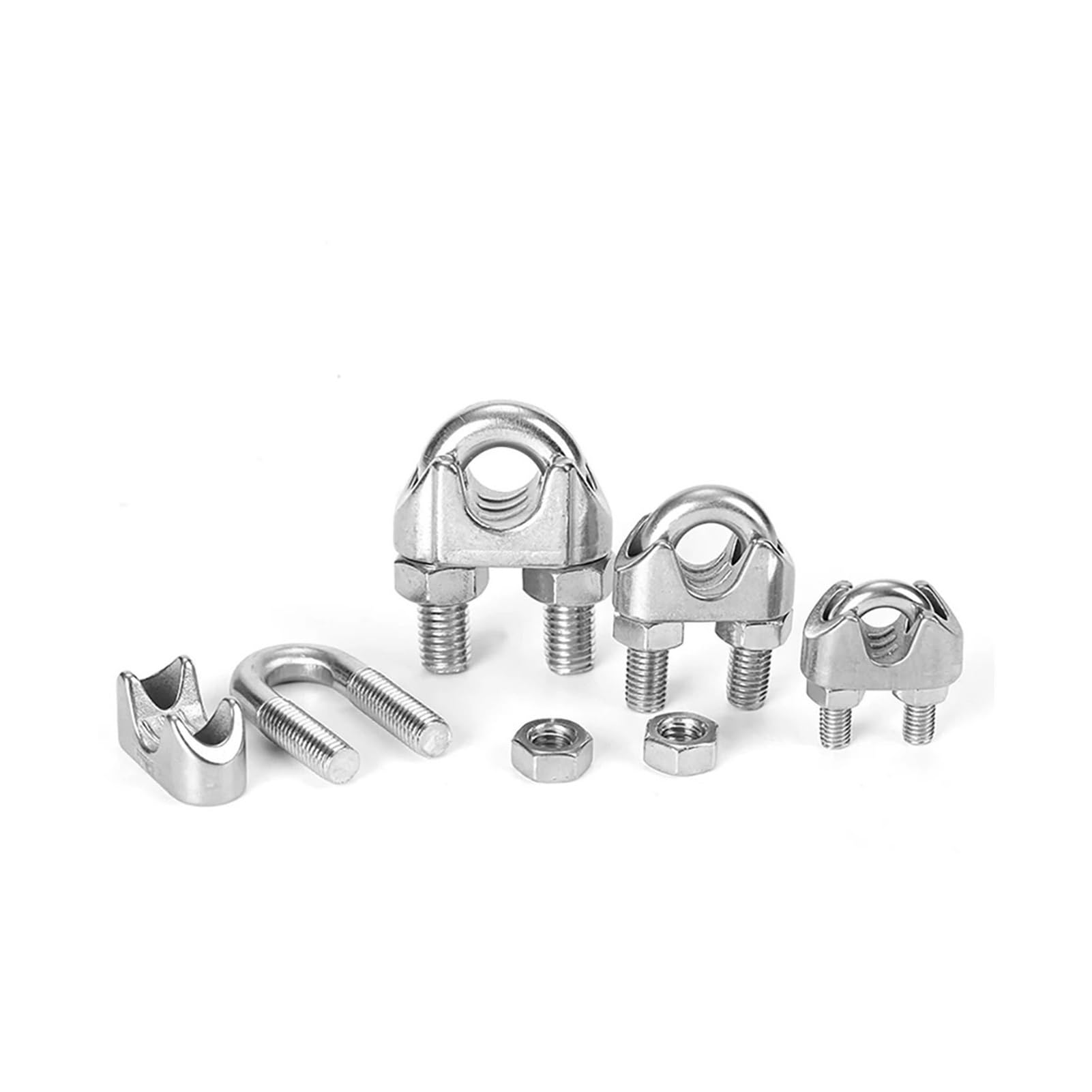 Abrazaderas para cables metálicos, Abrazaderas de cable tipo U de acero inoxidable 304 M2-M32(M16-5Pcs)
