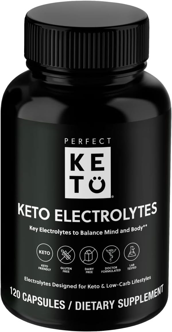 Perfect Keto Electrolytes Hydration Powder | Added Vitamin D to Boost Absorption & Support a Healthy Immune System | Sugar Free, Low Carbs, Calories or Fillers | Keto-Friendly & Non-GMO