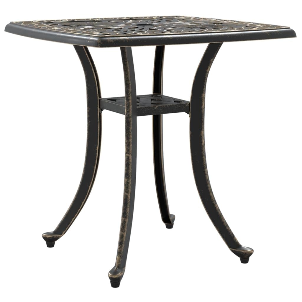 Mesa de Jardín Aluminio Fundido Bronce 53x53x53 cm, vidaXL