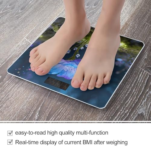 Báscula digital de baño Crystal Flower con pantalla LCD miniatura 5
