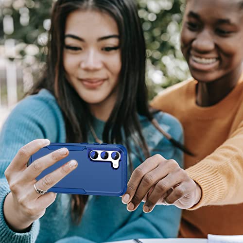 Image of Cubix Full Body Armor Cover for Samsung Galaxy S23 Plus Pouch Hard PC + Soft TPU 3-Layer Military Grade Back Case (Navy)