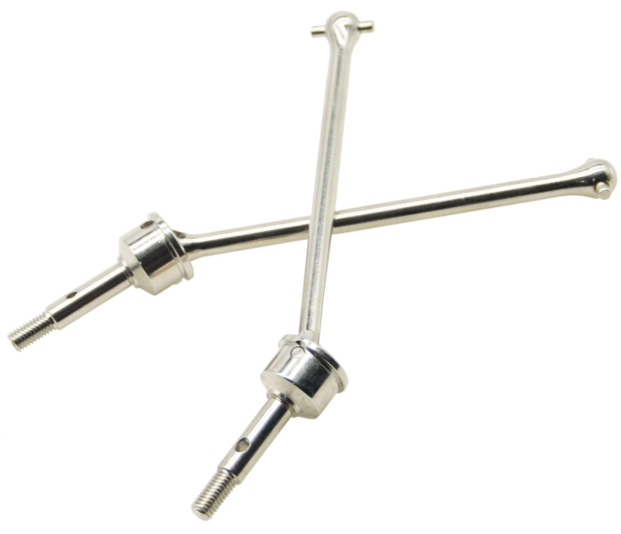 Parts for 1/7 Traxxas UDR CVD Front Drive Shaft Unlimited Desert Racer 85086-4 Upgrades Stub Axle & Pins Set Hop Ups for #8550 8553 Steel Replacement(Silver)