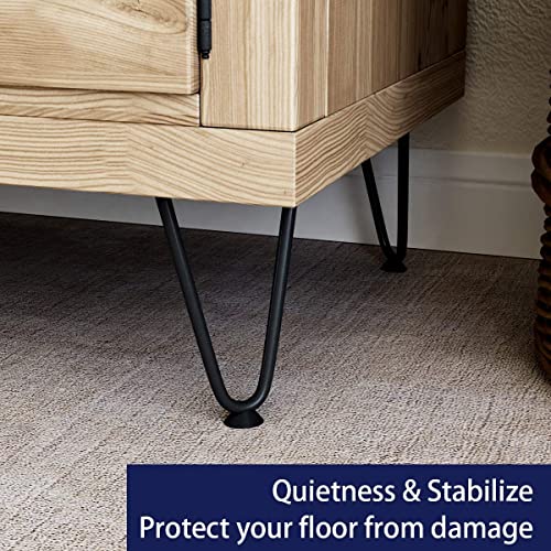 Image of JGS Iron Legs for Table of 4 Hairpin Legs for Furniture Office Metal Desk Legs Dining Table Legs Industry Work Set Table Height Extender Metal Legs for Cabinet & Coffee Table (Black-6 Inch)