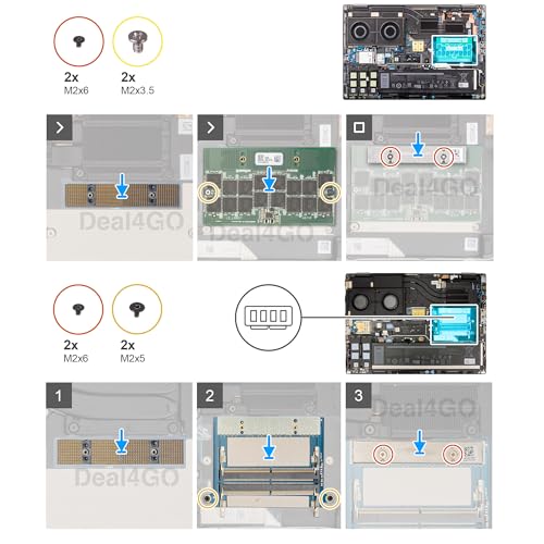 Image of Deal4GO DDR5 CAMM Memory Interposer Board RN12H DY9M7 w /Module Bracket DM7N3 Replacement for Dell Precision 7780 7770 7680 7670