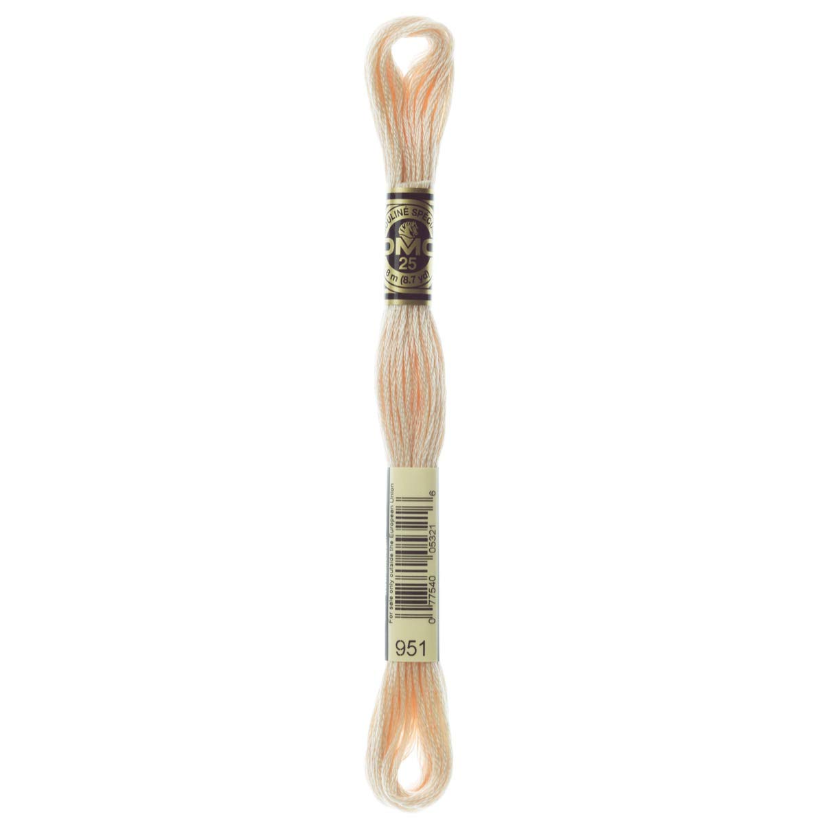 DMC Embroidery Floss Mouline Stranded Cotton Thread for Hand Embroidery and Sewing - Colour No: 951-12 x 8m Skeins — image 1