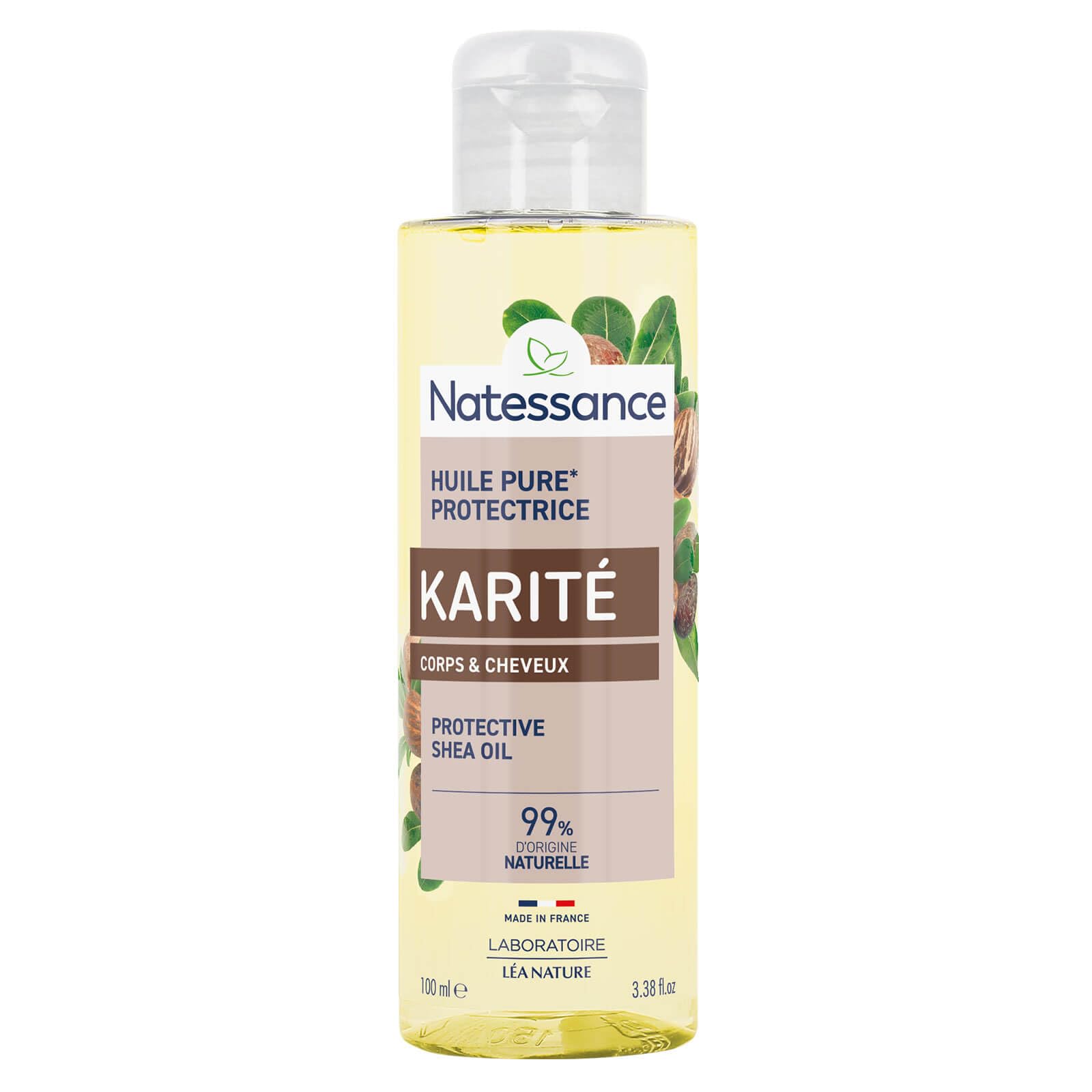 Natessance Nourishing and Restoring Shine To Hair Naturel Shea Oil, 100 ml