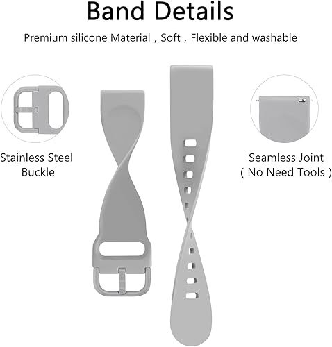Miniatura 10 de Meliya Correas para Amazfit GTS 4  GTS 4 Mini  GTR Mini  GTS 3  GTS 2  GTS 2e  GTS 2 mini  GTS, correa de repuesto deportiva de silicona suave de