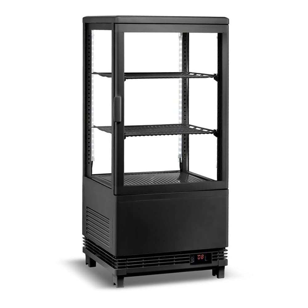 Stalwart DA-CL68B Countertop Display Fridge 68 litres 3 Shelves Black 1 Flat Door