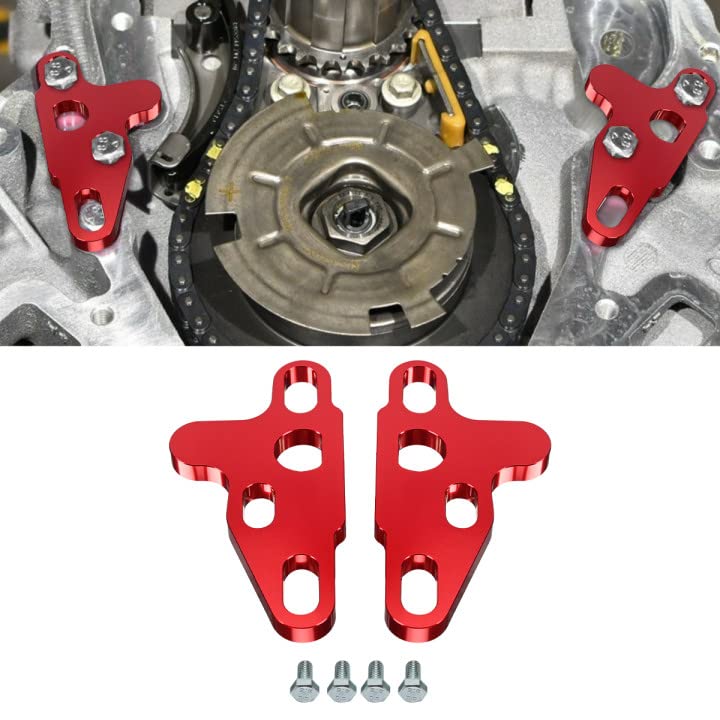 BILLFARO LS Billet Oil Pump Alignment Plates Guide Tool Cam Swap Pickup Tube Girdle Brace Hold Down for Gen V Lt1 Lt4 Lt5 L83 L86 L87,Red