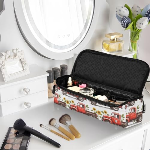 Bolsa organizadora para herramientas de cabello CWUPZAY con tapete resistente al calor de 37 x 10 x 10 cm miniatura 7