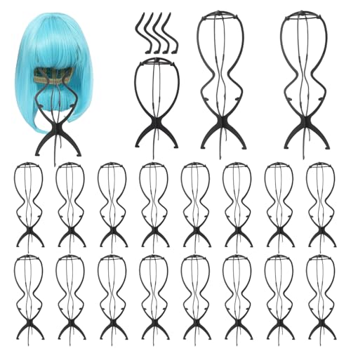 KUKLIPJIM 20-Inch Long Wig Stand Pack