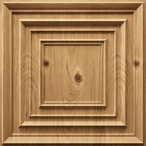 Image of Kayra Decor 3D PVC Wall Panels for Bedroom & Living Room | Accent Design | Beech Wood Color | 19.7 x 19.7 Inch | Pack of 18 | 42.48 Sq Ft