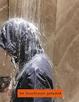Regenjacke für Herren, wasserdicht, atmungsaktiv, langer Regenmantel mit Kapuze, Netzfutter, Windbreaker für Outdoor-Aktivitäten (DE/NL/SE/PL, Alphanumerisch, L, Regular, Regular, Light Grey) – Ansicht 5