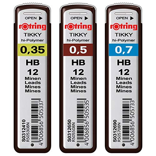 rotring Hi-Polymer Feinminen, 3er-Set HB 0,35/0,50/0,70mm Cover