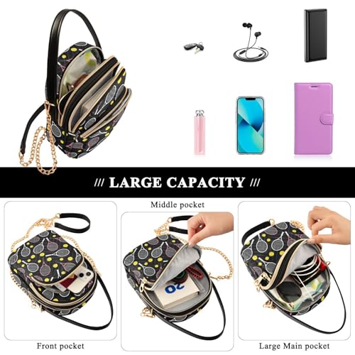 Image of MCHIVER Golf Crossbody Bag for Women Cell Phone Purse Wallet with Removable Chain Shoulder Handbag