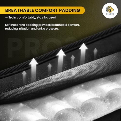 Image of PRO365 Ankle Straps for Cable Machine Gym | Adjustable Padded Ankle Cuff for Kickbacks, Glute Workout, Leg Extension & Curl | Heavy Duty D-Ring Fitness Attachment (Pair)