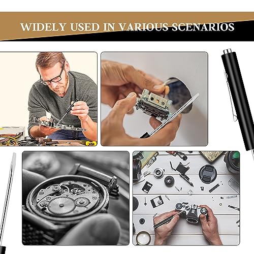 Image of 6 Pcs Pocket Screwdriver Mini Tops and Pocket Screwdrivers with Magnet Pocket Screwdriver for Mechanical Electrician Technician Repair Tool (Black)