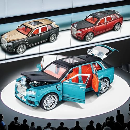 Image of 1:24 New Rolls Royce Cullinan Toy Car Diecast Metal Pull Back Car - 6 Openable Doors with Sound & Light | Luxury Toy Car & Gift for Kids 【Colors as Per Stock】