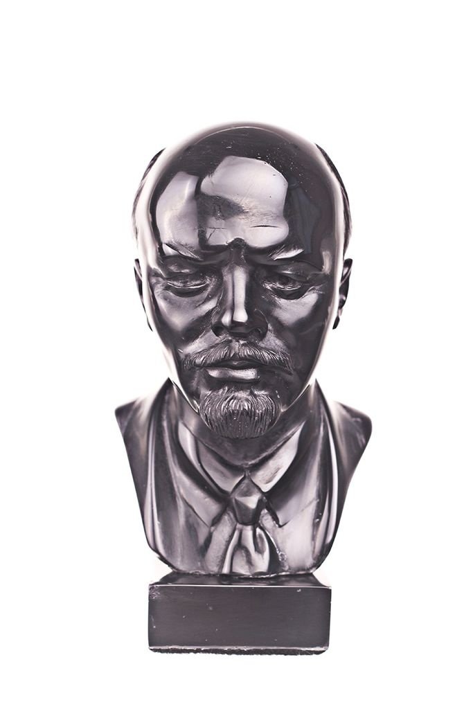 danila-souvenirsSoviet Russian USSR Leader Vladimir Lenin Stone Bust Statue Sculpture 5.1'' Black