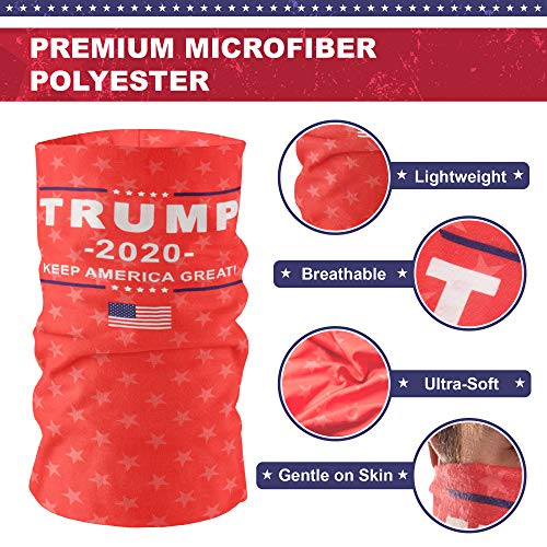 Trump Neck Gaiter - Ski Mask & Face Cover – 2020 Donald Trump Merch Apparel for Outdoors – UV Sun Protection, Patriotic Trump Nation Bandana Balaclava2