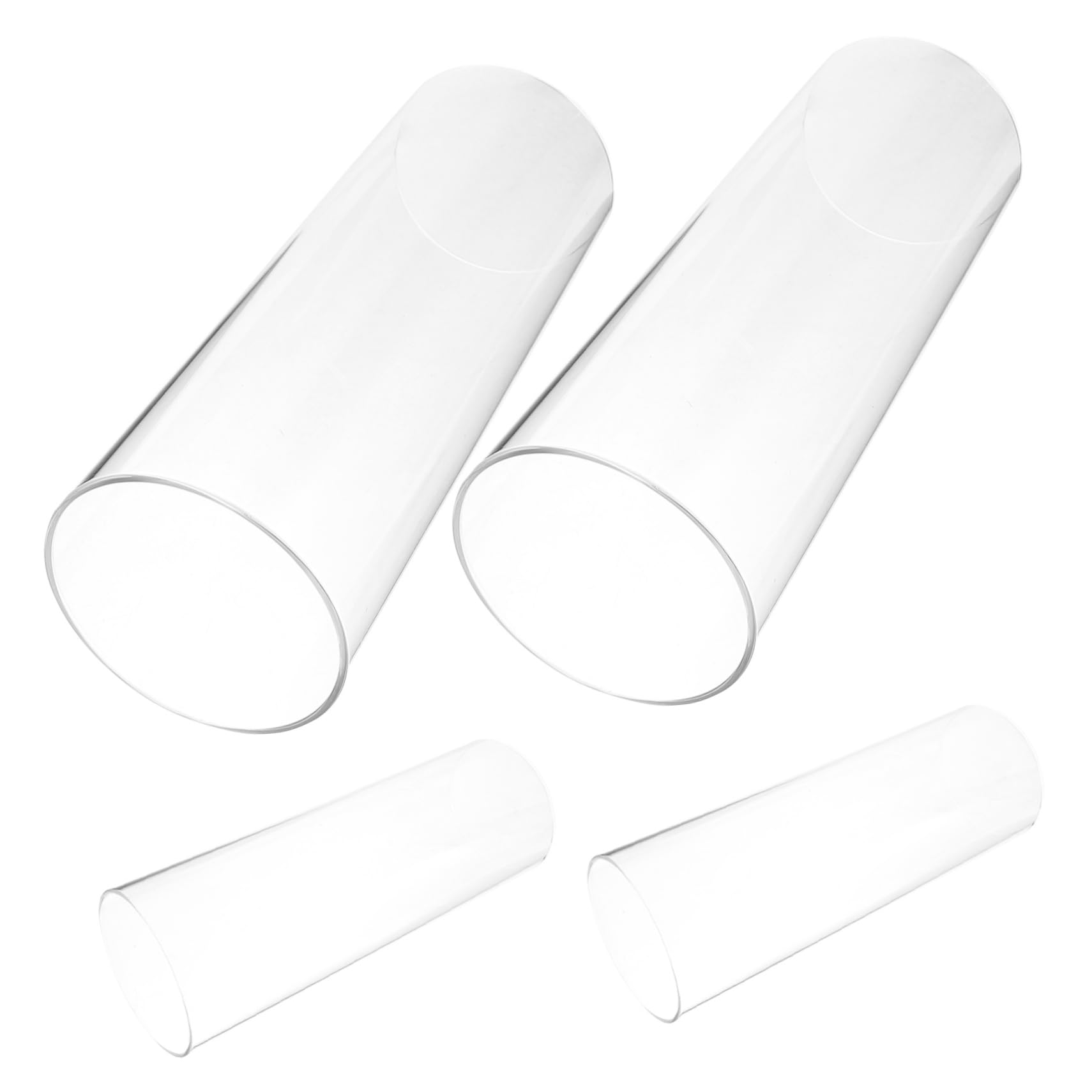 4pcs Candle Shade Simple Candle Cups Glass Cover Containers Glass Craft Candle Cups Glass Shade Ornaments Candle Cover Decor Accessories Glass Candle Cups Transparent Candle Covers