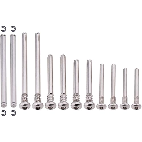 HobbyPark Complete Suspension Screw Pins Set for 1/10 Scale Traxxas Slash 2WD Rustler/Stampede/Bandit, Replacement of Parts 3640 2640 (12-Pack)