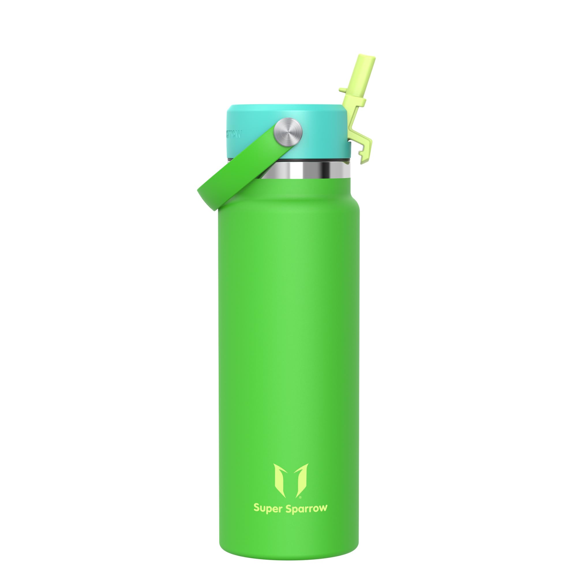 Sparrow Insulated Water Bottle - 1L - Wide Mouth Metal Bottles - SwivelSip Flask with Straw Lid - BPA-Free, Leakproof, Ergonomic - Ideal for Work, Gym, Travel, Sports