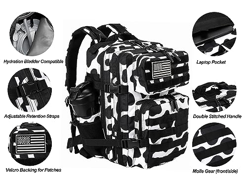 Image of LHI Tactical Military Backpack for Men and Women 25L /35L Army Assault Pack Bag Small Rucksack with Bottle Holder