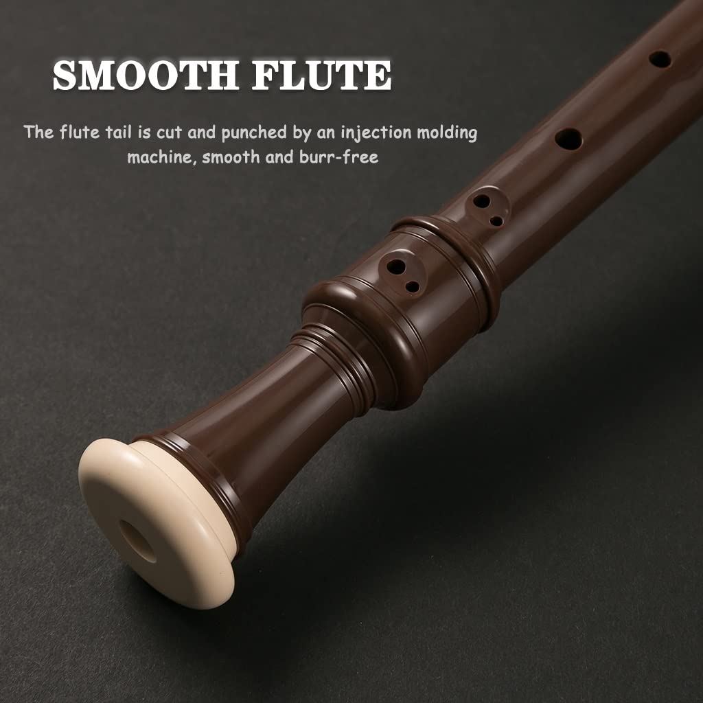 Flauta Dulce Soprano Instrumentos De Viento De Diseño Ergonómico, Flauta Dulce Barroca De 8 Agujeros para Músicos, Flautas Dulces Contralto De 3 Piezas F, con Bastoncillo De Limpieza