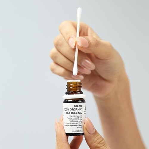 Miniatura 6 de 62LAB Aceite de árbol de té 100% orgánico, suero facial vegano para sebo, piel sensible al acné, hoja de árbol de té australiano orgánica 100%