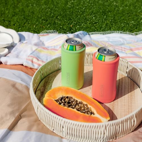 Image of BruMate Hopsulator Trio 3-in-1 Insulated Can Cooler for 12oz / 16oz Cans + 100% Leak Proof Tumbler with Lid | Insulated for Beer, Soda, and Energy Drinks (Limoncello)