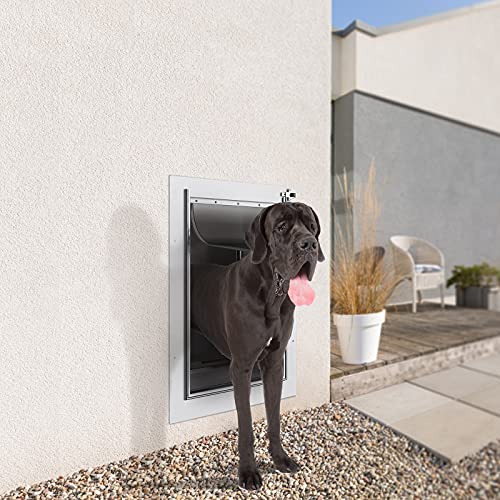 Baboni Pet Door for Wall, Steel Frame and Telescoping Tunnel, Aluminum Lock, Double Flap Dog Door and Cat Door, Strong… - Image 6