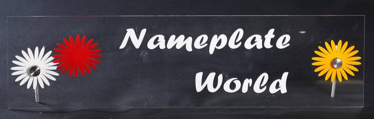 NameplateWorld Transparent Acrylic Multi Color Nameplate 1