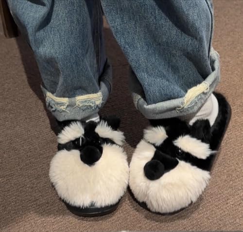 ZQW Women's Fuzzy Dog Slippers Plush Puppy Design Soft Warm Winter House Shoes for Indoor Home Cozy Wear Pets Lovers4
